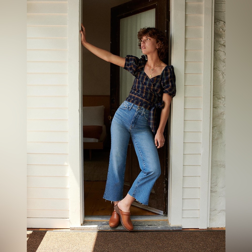 Madewell slim wide leg crop